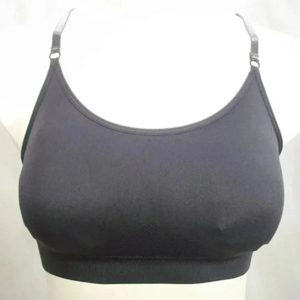 Everlast Wire Free Padded Racerback Sports Bra SMALL Charcoal‎ Gray New withOUT